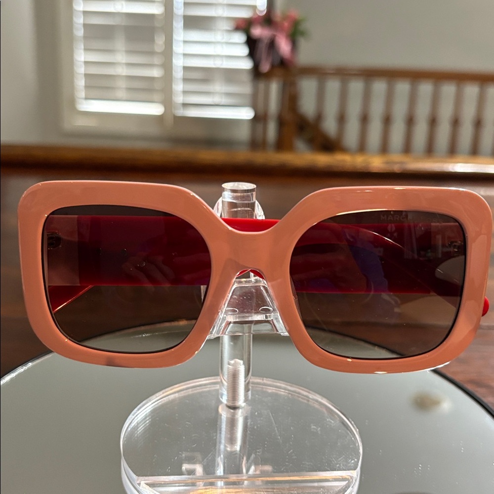 MARC JACOBS Coral/Red Square Sunglasses